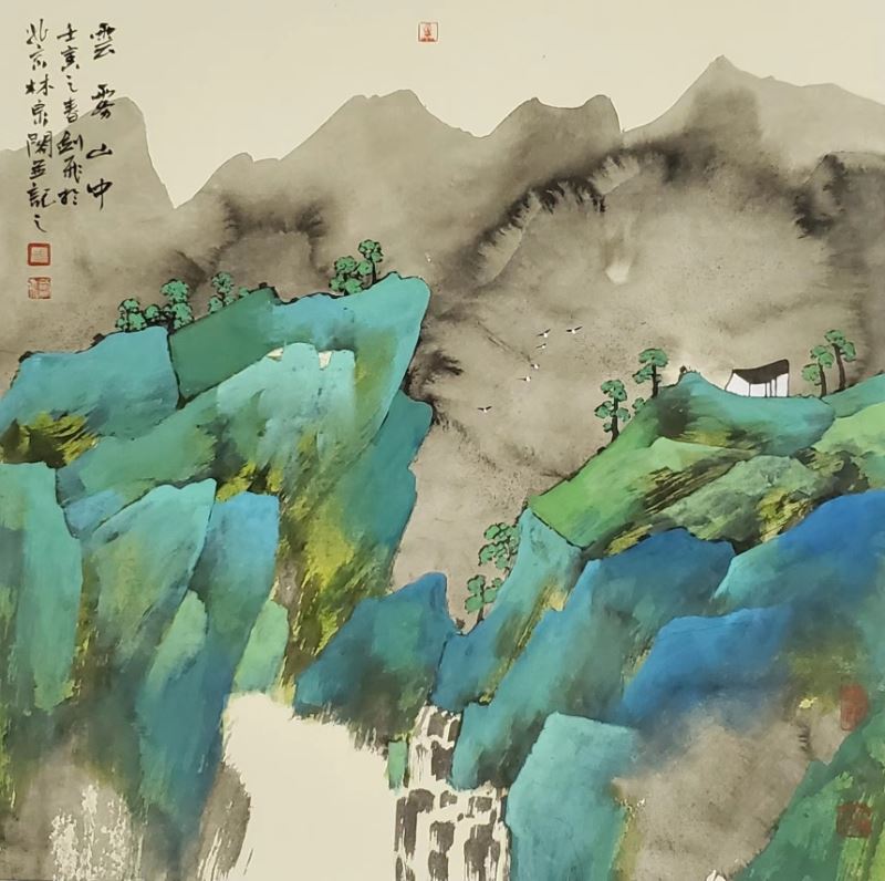 远山的呼唤_武剑飞现代重彩作品展开幕